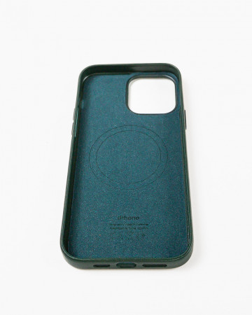 Husa Iphone 13 Pro Max din piele naturala Verde MagSafe - Img 5