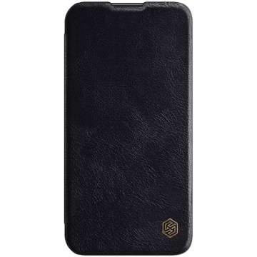 Husa Iphone 14 Nillkin - Qin Leather Case, Black - Img 1