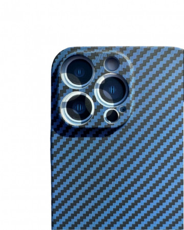Husa Iphone 14 Plus Carbon Fibre Blue - Img 2