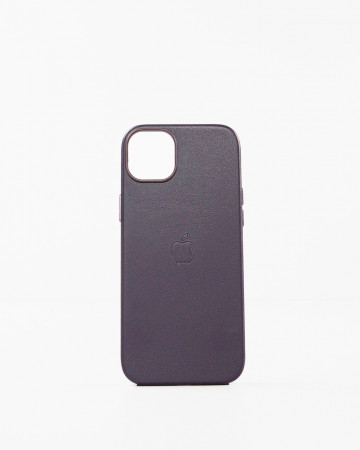 Husa Iphone 14 Plus din piele naturala Mov MagSafe - Img 1