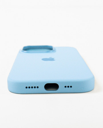 Husa Iphone 14 Pro din silicon Albastru Sky MagSafe - Img 3