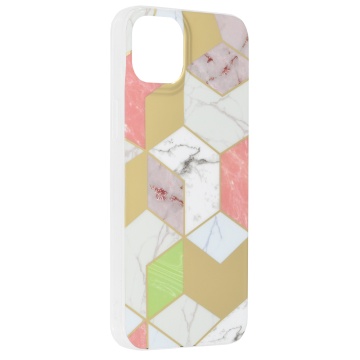 Husa Iphone 14 Pro Techsuit - Marble Series, Purple Hex - Img 2