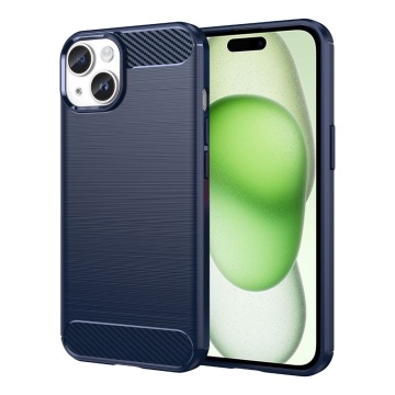 Husa iPhone 15 Carbon, Albastru - Img 1