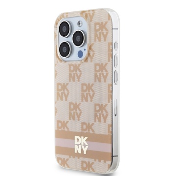 Husa iPhone 15 Pro - DKNY IML Checkered Mono Pattern & Printed Stripes MagSafe (DKHMP15LHCPTSP) - Pink - Img 2