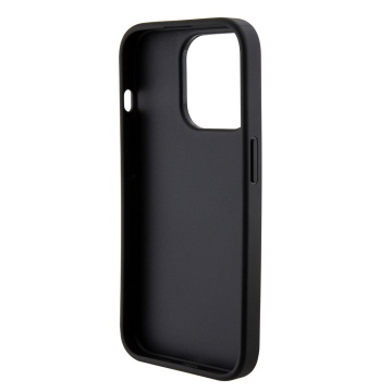 Husa iPhone 15 Pro originala Guess Grip Stand 4G Saffiano Strass GUHCP15LPGSSADK- Negru - Img 2