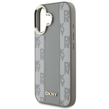Husa iPhone 16 - DKNY Leather Checkered Pattern Magsafe (DKHMP16SPCPVSLE) - Beige - Img 3