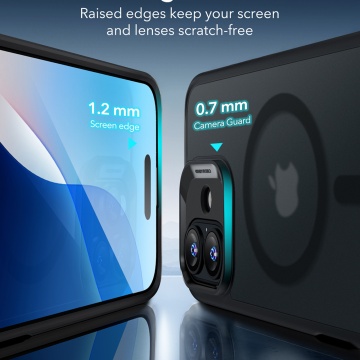 Husa iPhone 16 ESR Classic Hybrid HaloLock- Frosted Black - Img 2