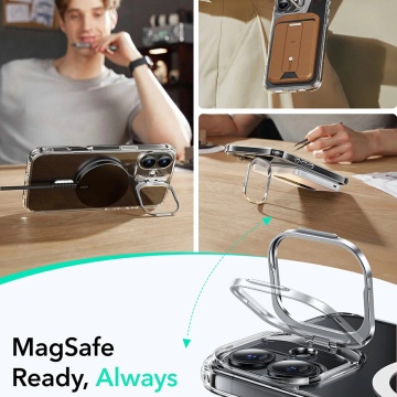 Husa iPhone 16 Plus ESR Classic Hybrid HaloLock Kickstand - Negru - Img 4