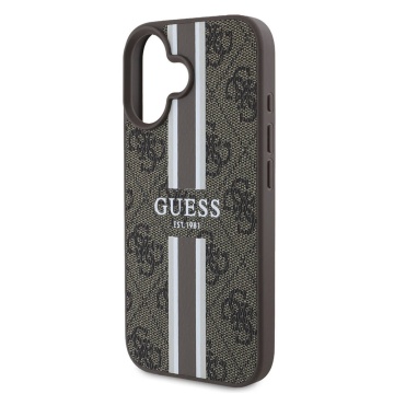 Husa iPhone 16 Plus Guess Hardcase 4G Printed Stripes MagSafe - Maro - Img 4