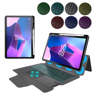 Husa Lenovo Tab P11 Pro Gen 2 11.2 -Techsuit - KeyTab Pro (cu tastatură fără fir RGB/suport stilou) - Negru (Copy 6) - Img 1