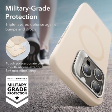 Husa MagSafe iPhone 15 Pro - Light Tan - Img 5