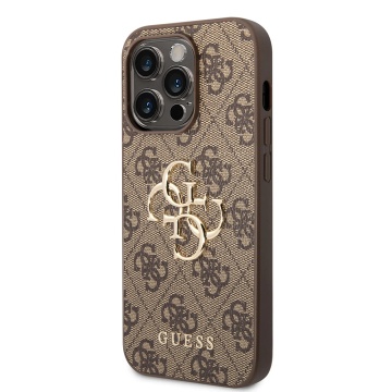 Husa originala Guess iPhone 15 Pro Hardcase 4G Big Metal Logo GUHCP15L4GMGBR - Maro - Img 3
