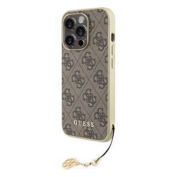 Husa originala Guess iPhone 15 Pro Hardcase 4G Charms Collection GUHCP15LGF4GBR- Maro - Img 4