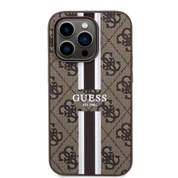 Husa originala Guess iPhone 15 Pro Hardcase 4G Printed Stripes MagSaf GUHMP15LP4RPSW- Maro - Img 6