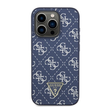 Husa originala Guess iPhone 15 Pro Hardcase 4G Triangle Metal Logo GUHCP15LPG4GPB- Albastru - Img 3