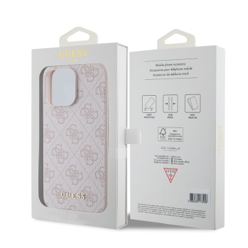 Husa originala Guess iPhone 15 Pro Max Hardcase 4G Metal Gold Logo, GUHCP15XG4GFPI- Roz - Img 7