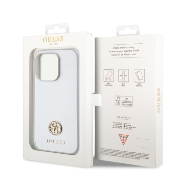 Husa originala Guess iPhone 15 Pro Max Strass Metal Logo GUHCP15XPS4DGPS - Argintiu - Img 6