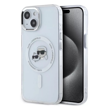 Husa pentru iPhone 15 - Karl Lagerfeld IML MagSafe (KLHMP15SHLSKCH) - Metal - Img 1
