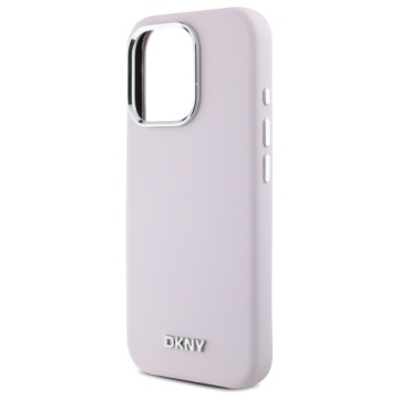 Husa pentru iPhone 16 Pro Max - DKNY Hardcase Liquid Silicone Small Metal Logo MagSafe (DKHMP16XSMCHLP) - Pink - Img 4