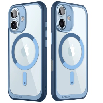 Husa pentru iPhone 16 - Supcase Unicorn Beetle Slim Clear MagSafe - Azure - Img 3