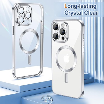 Husa premium iPhone 12 Pro Max Techsuit Luxury Crystal MagSafe - Argintiu - Img 2