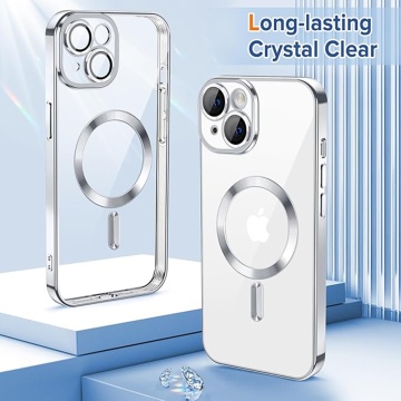 Husa premium iPhone 16 Plus Techsuit Luxury Crystal MagSafe - Argintiu - Img 2