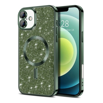 Husa premium iPhone 16 Plus Techsuit Luxury Glitter MagSafe - Verde - Img 1