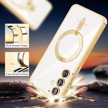 Husa premium Samsung Galaxy A15 5G Techsuit Luxury Crystal MagSafe - Auriu - Img 4