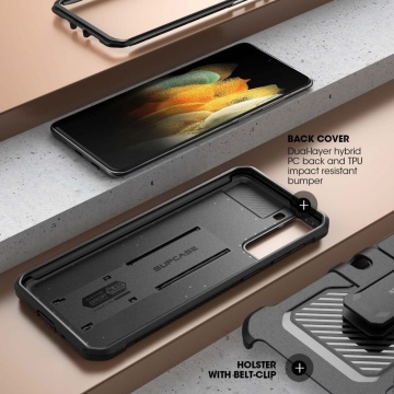Husa Samsung Galaxy S21 5G Supcase Unicorn Beetle Pro - Negru - Img 3