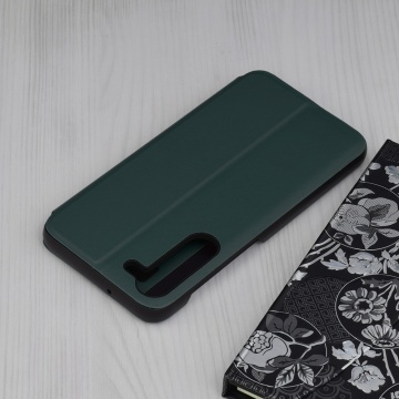 Husa Samsung Galaxy S23 Eco Leather View flip tip carte, Dark Green - Img 2