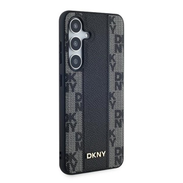 Husa Samsung Galaxy S24 - DKNY Leather Checkered Mono Pattern MagSafe (DKHMS24SPCPVSLK) - Black - Img 3