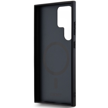Husa Samsung Galaxy S24 Ultra - DKNY Leather Pattern Metal Logo MagSafe (DKHMS24LPSHRPSK) - Black - Img 2