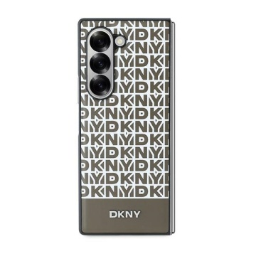 Husa Samsung Galaxy Z Fold6 - DKNY Leather Repeat Pattern Bottom Stripe (DKHMZFD6PSOSPW) - Brown - Img 4