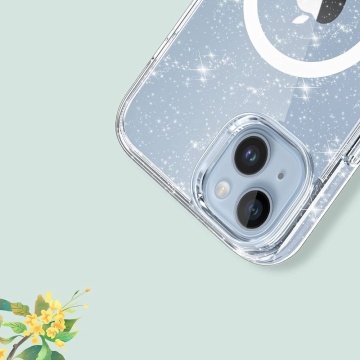 Husa sclipici iPhone 13 Pro Max Techsuit SparkleSkin MagSafe- Transparent - Img 2