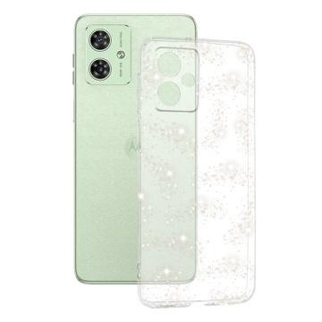Husa sclipici Motorola Moto G54 Techsuit SparkleSkin - Transparent - Img 1
