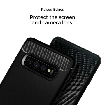 Husa Spigen Samsung Galaxy S10 Rugged Armor - Negru - Img 4