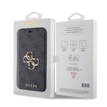 Husa tip carte iPhone 15 Pro Guess Book 4G GUBKP15L4GMGGR- Negru - Img 7