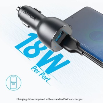 Incarcator masina dual USB Anker PowerDrive III, 36W, negru - Img 2