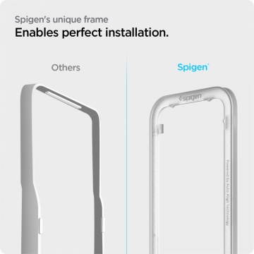 [Pachet 2x] Folie iPhone 13 Pro Spigen Glas.tR EZ Fit, AGL03385 - Black - Img 2