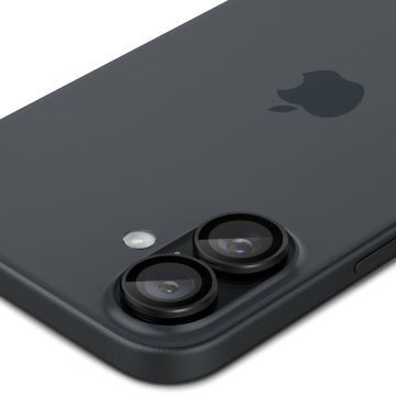 [Pachet 2x] Folie sticla camera iPhone 16 Plus Spigen Glas.tR Optik EZ Fit Pro - Clear - Img 3