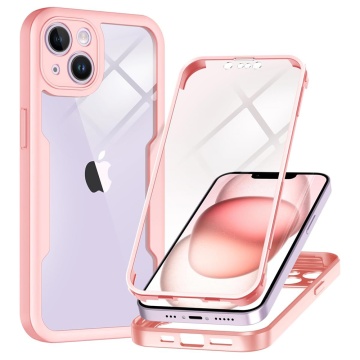 [Pachet 360°] Husa + folie iPhone 14 Techsuit ColorVerse, Roz - Img 1