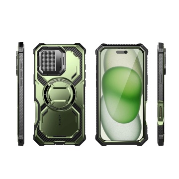 [Pachet 360°] Husa + folie iPhone 16 I-Blason Armorbox - Verde - Img 6