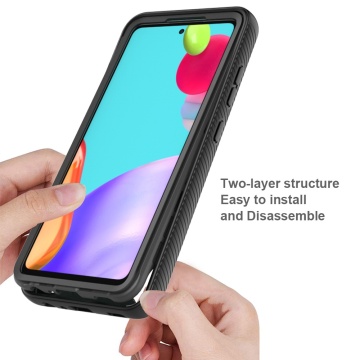 Pachet 360° Husa + folie Samsung Galaxy A72 4G Techsuit Defense - Negru - Img 3