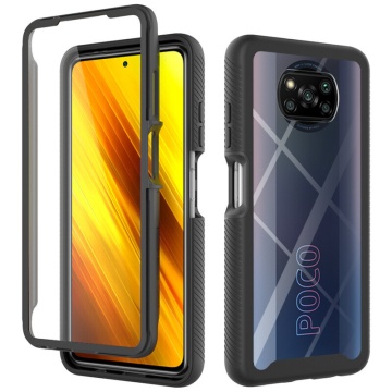 Pachet 360° Husa + folie Xiaomi Poco X3 Pro Techsuit Defense - Negru - Img 1