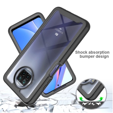 Pachet 360° Husa + folie Xiaomi Redmi Note 9T 5G Techsuit Defense - Negru - Img 4