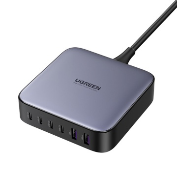 Statie de incarcare (40914) - incarcator de birou GaN 4xType-C, 2xUSB, 200W - Gri - Img 3