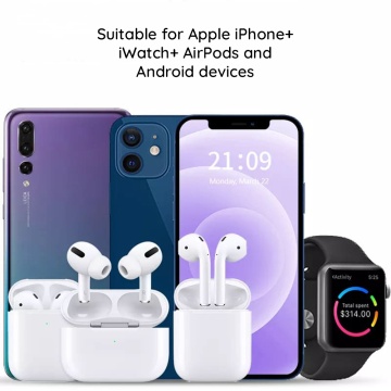 Statie wireless 4in1 telefon, iWatch, AirPods, 18W Yesido DS13, Negru - Img 7