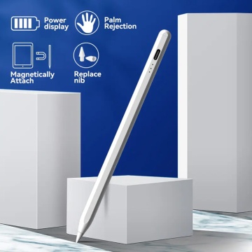 Stylus pen activ Techsuit, iOS, Android, Windows, cablu de incarcare, P3 - Alb - Img 7