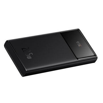 Acumulator Extern 2x USB, Type-C, Micro-USB, 22.5W, 10000mAh + Cablu Type-C, 3A, 30cm - Baseus Star-Lord (PPXJ100001) - Negru - Img 4