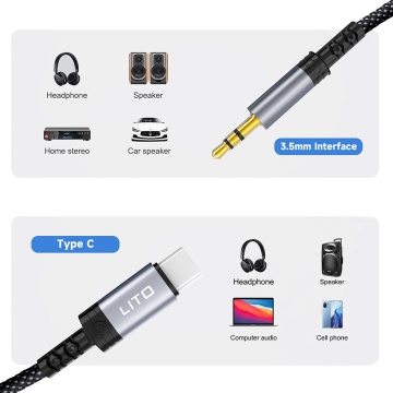 Adaptor audio Type-C la Jack 3.5mm Lito LA01 - Negru - Img 6